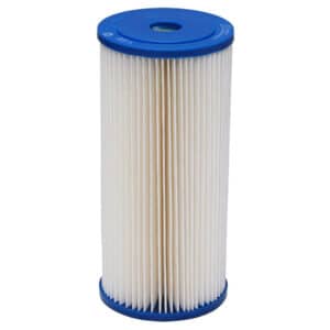 Picture of Harmsco 10" x 4.5" 5 micron sediment filter used in the twin 10" big blue rainwater filter kit
